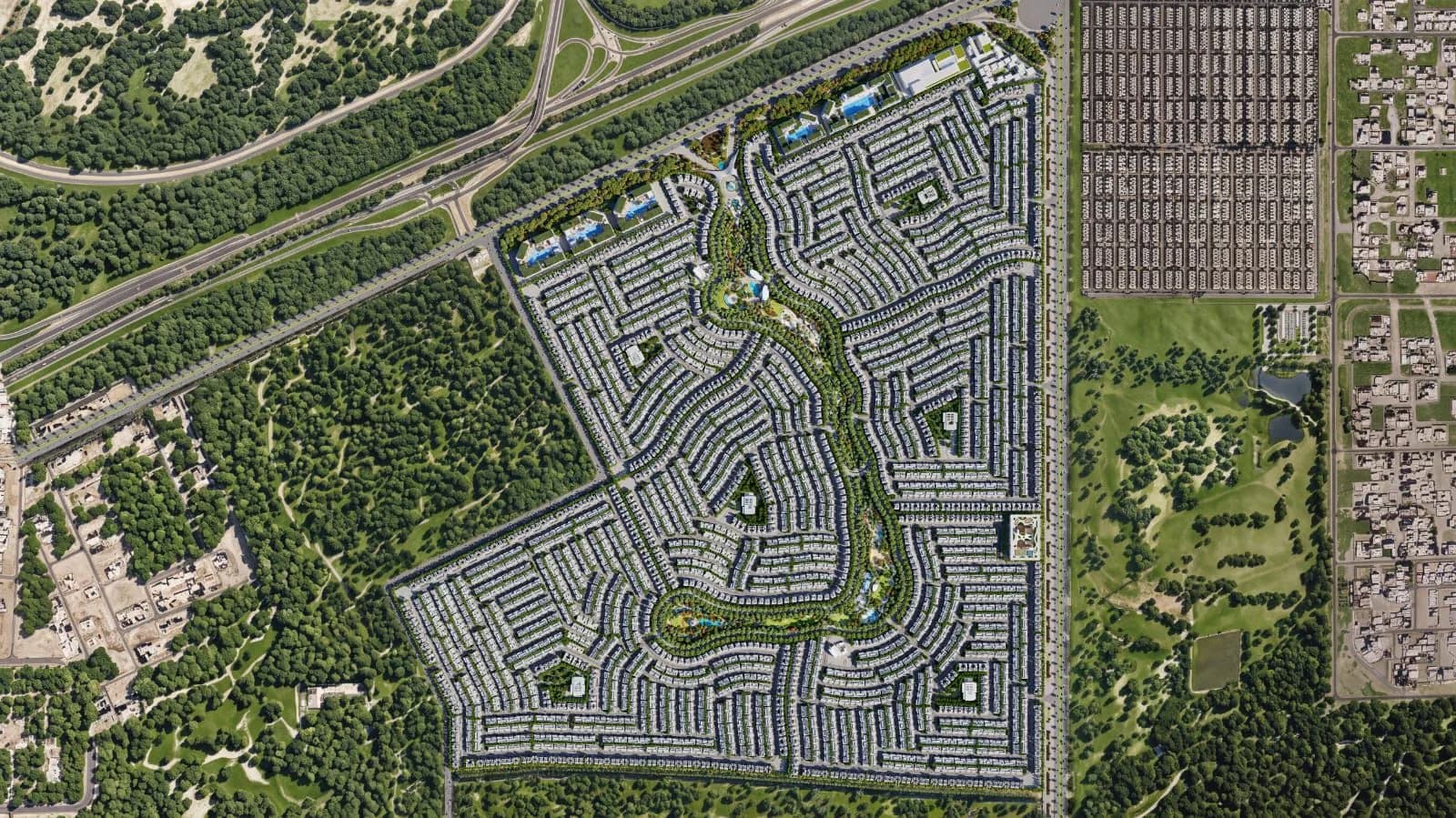 The master plan seen from directly above